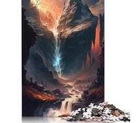 Adult Jigsaw Puzzles 1000 Pieces Colourful Waterfalls Paper Puzzles for Adults Sustainable Puzzle Games 1000pcs (75x50cm)