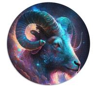 Adult Jigsaw Puzzles 1000 Pieces Cosmic Aries 1000 Pieces Round Puzzle Gifts Adult & Family Activity, DIY Home Decor Gift 67.5x67.5cm