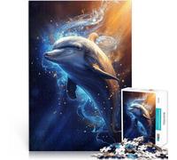 Adult Jigsaw Puzzles 1000 Pieces Cosmic Celestial Dolphin learning educational 38x52cm A Work of Art for and Age 14
