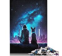 Adult Jigsaw Puzzles 1000 Pieces Cosmic Contemplation Wood Puzzles Wooden Puzzles Sustainable Puzzle for Adults 1000pcs (75x50cm)