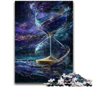 Adult Jigsaw Puzzles 1000 Pieces Cosmic Hourglass Adult Puzzles,Learning Educational Toys Family Games Unique Birthday And Gifts (75x50cm)
