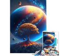 Adult Jigsaw Puzzles 1000 Pieces Cosmic Tree of Life Difficult And Challenge Improve Memory Educational Toy for Ages 14 And over (38x26cm)