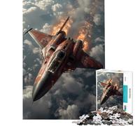 Adult Jigsaw Puzzles 1000 Pieces Crimson Wing - Battle-Scarred Fighter for Educational Game Challenge Toy Educational Games Wall Decoration Gifts For Birthdays (Size 38x26cm)
