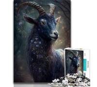 Adult Jigsaw Puzzles 1000 Pieces Cute Art Goat 1000 Pieces for Adults,Educational Games Home Decoration Birthday Present, Gifts, Wall Art (size 75x50cm)
