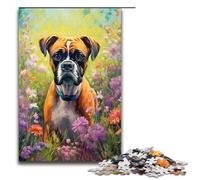 Adult Jigsaw Puzzles 1000 Pieces Cute Boxer Puppy Home Decoration Puzzle Toys Deal As Gifts for The Whole Family 75x50cm