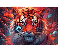 Adult Jigsaw Puzzles 1000 Pieces Cute Brown Tabby Cat. Tiger 52x38cm