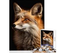 Adult Jigsaw Puzzles 1000 Pieces Cute Fox Posing Adult Jigsaw Puzzles Enhance Memory Challenging To Complete Brainteaser Family Games (50x75cm)