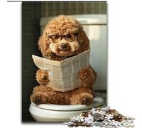 Adult Jigsaw Puzzles 1000 Pieces Cute Goldendoodle,Help The Brain Exercise Addictive Toys to Cultivate Patience Artists Collection,Fine Art 50x75cm