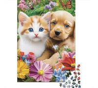 Adult Jigsaw Puzzles 1000 Pieces Cute Kitten Wooden Puzzle Jigsaws for Adults Sustainable Puzzle for Adults | Games 1000pcs (75x50cm)