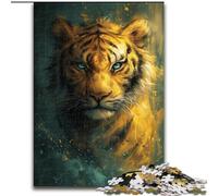 Adult Jigsaw Puzzles 1000 Pieces Cute Little Yellow Tiger Jigsaw Puzzles Made of cardboard,Develops Hand-Eye Coordination Skills, Perfect for Birthday Gifts 1000pcs(26x38cm)