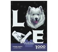 Adult Jigsaw Puzzles 1000 Pieces Cute Love Samoyed Adult Puzzles Hands-on Game Analysis And Logic Gifts for Friends And Family 52x38cm/1000pcs
