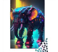 Adult Jigsaw Puzzles 1000 Pieces Cyber Elephant Wood Jigsaw Puzzles for Adults Educational Game Challenge Toy 1000pcs (75x50cm)