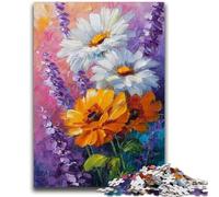 Adult Jigsaw Puzzles 1000 Pieces Daisy Oil Painting Teenager Jigsaw,Stress Reliever Staycation Kill Time Home Decoration Toys (75x50cm)
