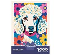 Adult Jigsaw Puzzles 1000 Pieces Daisy Poodle Dog Adult Puzzles Hands-on Game Analysis And Logic Gifts for Friends And Family 70x50cm/1000pcs