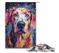 Adult Jigsaw Puzzles 1000 Pieces Dalmatian Colorful Psychedelic Home Decoration Puzzle Toys Deal As Gifts for The Whole Family 1000 PCS(38x26cm)