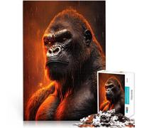 Adult Jigsaw Puzzles 1000 Pieces Dark Gorilla Lernspielzeug für die ganze Familie Verbessern Sie das Gedächtnis75x50cm
