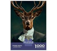 Adult Jigsaw Puzzles 1000 Pieces Deer Character Puzzles for Adults Hands-on Game Birthday Present Challenging To Complete 52x38cm/1000pcs