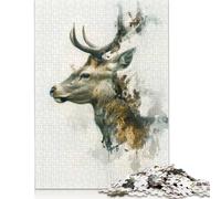 Adult Jigsaw Puzzles 1000 Pieces Deer Elegance Puzzle Jigsaws for Adults& Teens Age 12 Years Up 1000pcs (75x50cm)
