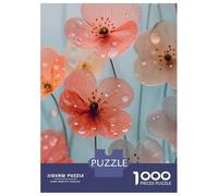 Adult Jigsaw Puzzles 1000 Pieces Delicate Flowers with Water Droplets Jigsaws for Adults Fun Games But Fun And Humorous Challenging To Complete 70x50cm/1000pcs