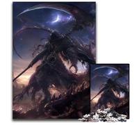 Adult Jigsaw Puzzles 1000 Pieces Demonic Demon Grim Reaper Jigsaw Puzzles Perfect for Teenagers Collectors Ideal Home Decor Travel Gift 1000 PCS(75x50cm)