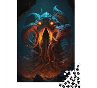 Adult Jigsaw Puzzles 1000 Pieces Demonic Octopus Wooden Puzzles for Adults Sustainable Puzzle Games 1000pcs (38x26cm)
