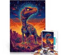 Adult Jigsaw Puzzles 1000 Pieces Dinosaur Art Made of cardboard for ages 14 and over Train your brain and your hands Christmas game Gifts 。size:38x52cm/14.96x20.47inch