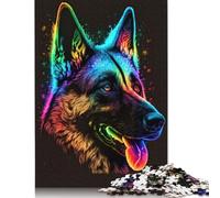 Adult Jigsaw Puzzles 1000 Pieces Dog Neon Animal Wooden Puzzle for Adults And Teenager Sustainable Puzzle for Adults | Games 1000pcs (75x50cm)