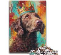 Adult Jigsaw Puzzles 1000 Pieces Dog Wearing A Crown Help The Brain Exercise Addictive Toys to Cultivate Patience Perfect Decoration 50x75cm
