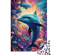 Adult Jigsaw Puzzles 1000 Pieces Dolphin Paper Puzzle for Adults And Teenager Home Decoration Puzzle Toys 1000pcs (38x26cm)