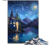Adult Jigsaw Puzzles 1000 Pieces Door Under The Night Sky Jigsaw Puzzles Made of cardboard Interactive Family Game, DIY Home Decor, Challenging Brain Teaser Gift size 38x26CM