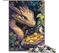 Adult Jigsaw Puzzles 1000 Pieces Dragon And Sparrow, Suitable for Ages 14 And Up Home Educational Games DIY Toys Artwork Gift (Size 50x75cm)