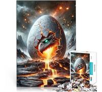 Adult Jigsaw Puzzles 1000 Pieces Dragon Egg Awakening Schwierig und herausfordernd Geeignet für die Schreibtischdekoration38x26cm