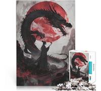 Adult Jigsaw Puzzles 1000 Pieces Dragon InkShadow Herausforderndes Spielspielzeug Verbessern Sie das Gedächtnis38x26cm