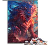 Adult Jigsaw Puzzles 1000 Pieces Dragon Monster Fury Jigsaw Puzzle Made of cardboard,Interactive Family Game, DIY Home Decor, Challenging Brain Teaser Gift 1000pcs(26x38cm)