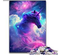 Adult Jigsaw Puzzles 1000 Pieces Dreamy Purple Horse Jigsaw Puzzles Made of Wood,Develops Hand-Eye Coordination Skills, Perfect for Birthday Gifts 1000pcs(50x75cm)