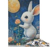 Adult Jigsaw Puzzles 1000 Pieces Easter Cute Bunny Wooden Puzzle for Adults And Teenager Home Decoration Puzzle Toys 1000pcs (75x50cm)