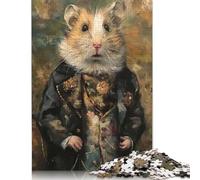 Adult Jigsaw Puzzles 1000 Pieces Elegant Gentleman Hamster Wooden Puzzle Jigsaws for Adults Jigsaw Puzzles for Adults 1000pcs (75x50cm)