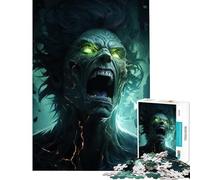 Adult Jigsaw Puzzles 1000 Pieces Evil Green Zombie Impossible Game Learning Educational Toys Secret Santa Gifts For Family Fun (Size 38x26cm)