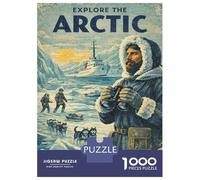 Adult Jigsaw Puzzles 1000 Pieces Explore The Arctic Expedition Vintage Jigsaws for Adults Brain Teaser Game A Work of Art Educational Challenge 38x26cm/1000pcs