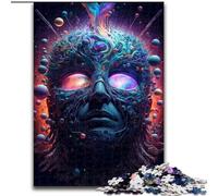 Adult Jigsaw Puzzles 1000 Pieces Face Og A God Made of Wood, for Ages 14+ 50x75cm Family Fun Activity, Brain Challenge, for Teenager