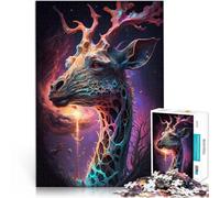 Adult Jigsaw Puzzles 1000 Pieces Fantastical Giraffe Made of cardboard for ages 14 and over Staycation Kill time Gift ideas。size:38x52cm/14.96x20.47inch