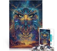 Adult Jigsaw Puzzles 1000 Pieces Fantasy color eagle Made of cardboard for ages 14 and over Challenging play toys It is ideal as a gift for the whole family。size：26x38cm/10.24x14.96inch