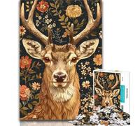 Adult Jigsaw Puzzles 1000 Pieces Fantasy Deer Puzzles for Teenagers,Stress Reliever Difficult Challenge Unique Home Decor And Gifts 26x38cm