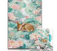 Adult Jigsaw Puzzles 1000 Pieces Fantasy Deer Teenager Jigsaw,Stress Reliever Staycation Kill Time Home Decoration Toys 75x50cm