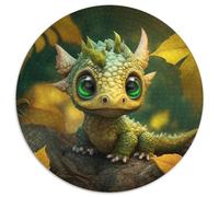 Adult Jigsaw Puzzles 1000 Pieces Fantasy Dragon Round Jigsaw Puzzle 1000 Pieces Family Game Night, Home Decor & Brain Training Gift 67.5x67.5cm