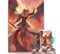 Adult Jigsaw Puzzles 1000 Pieces Fantasy Female Warrior,Decompressing Intellectual Educational Toy Is Ideal As Gifts for The Whole Family (75x50cm)