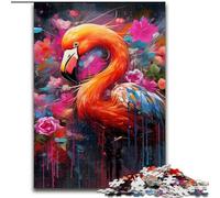 Adult Jigsaw Puzzles 1000 Pieces Fantasy Flamingo Wooden Puzzles size50x75cm Brain Teaser Game, Interactive Family Game, Suitable for Ages 14+