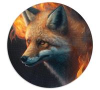 Adult Jigsaw Puzzles 1000 Pieces Fantasy Fox 1000 Piece Round Puzzle Interactive Family Game, Suitable for Ages 14+ 67.5x67.5cm