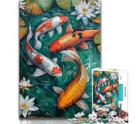 Adult Jigsaw Puzzles 1000 Pieces Fantasy Koi 1000 Pieces for Adults,Educational Games Home Decoration Birthday Present, Gifts, Wall Art (size 75x50cm)