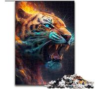 Adult Jigsaw Puzzles 1000 Pieces Fantasy Leopard 1000-Piece Jigsaw Puzzle for Birthdays, Christmas, Halloween, Thanksgiving, Easter (Size 26x38cm)